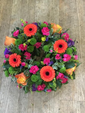 Vibrant loose wreath